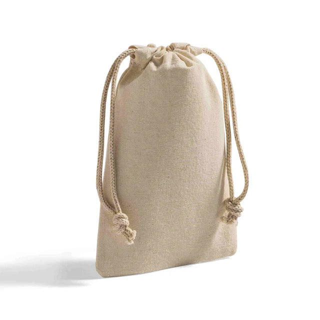 Organic cotton canvas drawstring bag