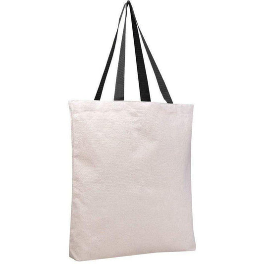 Canvas Tote Bags With Color Handles And Bottom Gusse