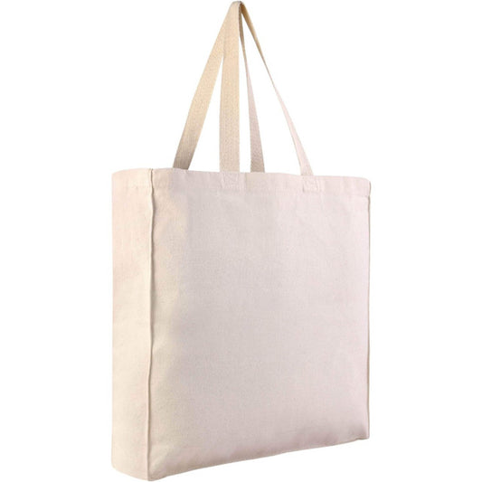 Heavy Canvas Shopping Tote Bags W/ Side And Bottom Gusset - B230