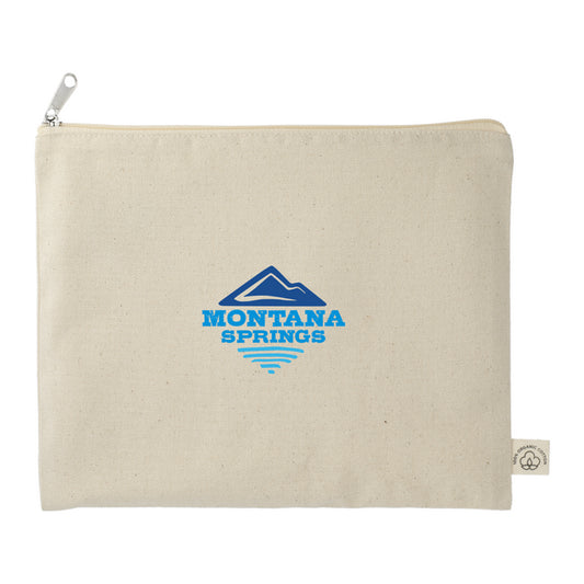 Organic Cotton Flat Travel Pouch