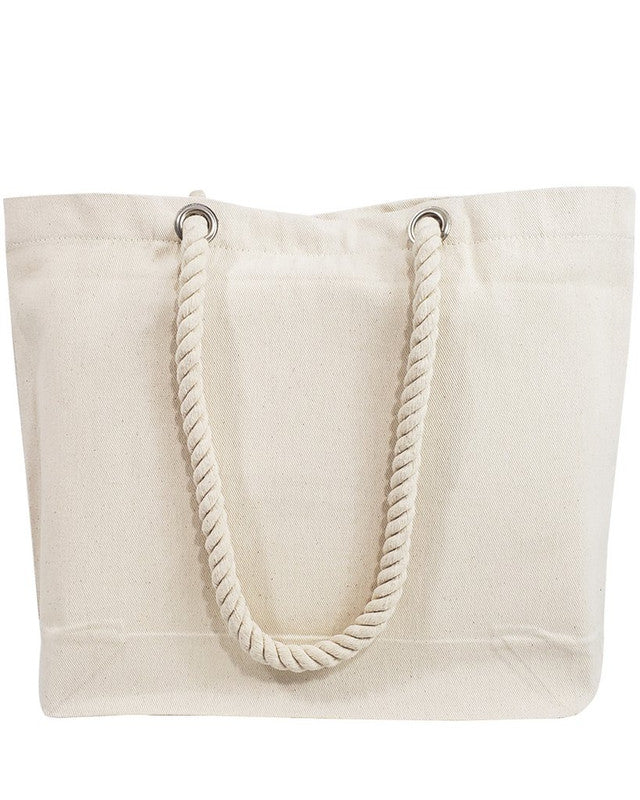 Wholesale Canvas Beach Tote Bags With Rope Handles