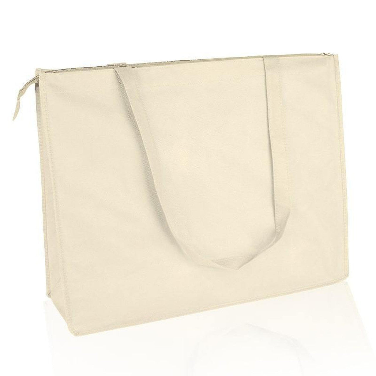 Wholesale Large Non Woven Reusable Tote Bags W/ Zipper Closure