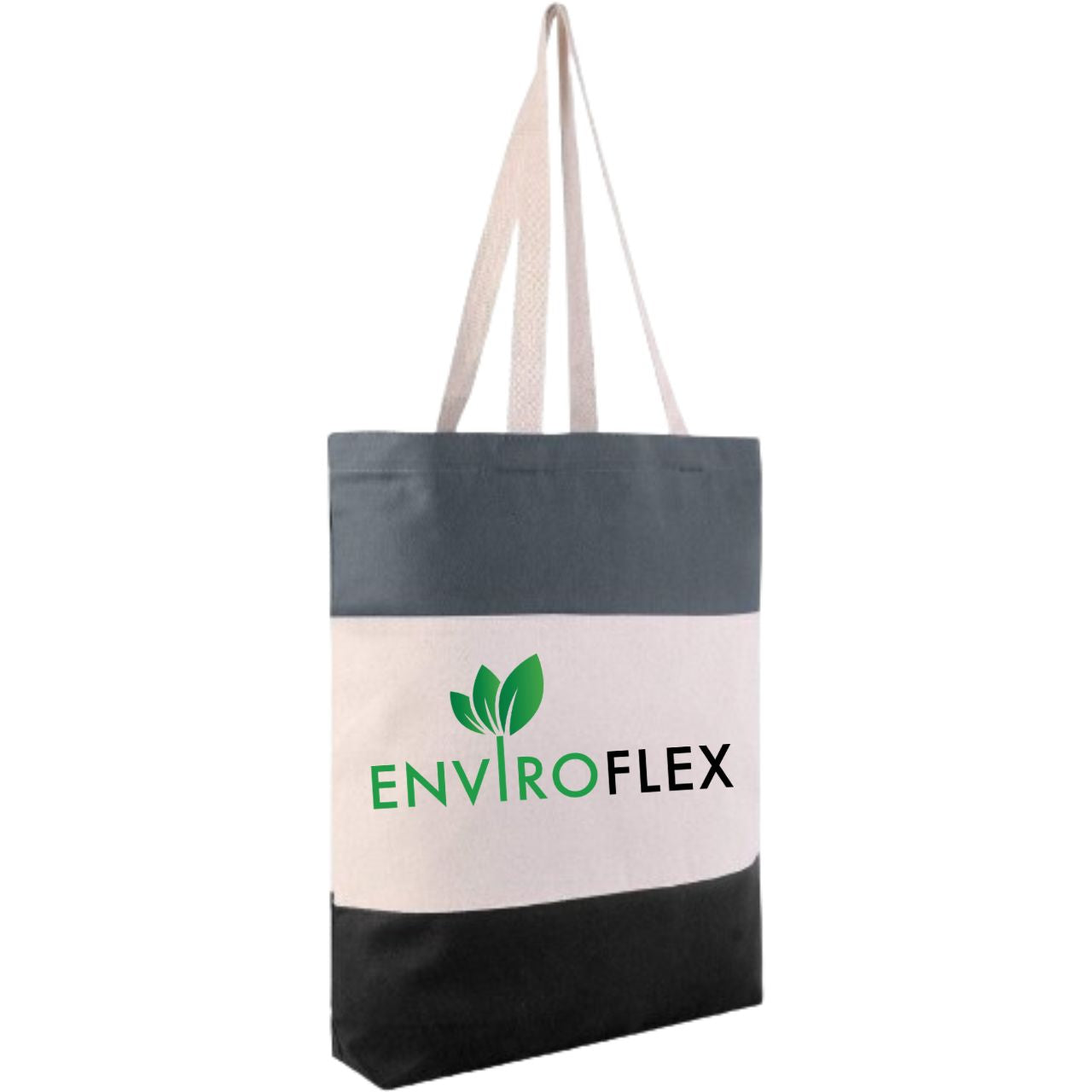 tri color heavy duty canvas tote bags